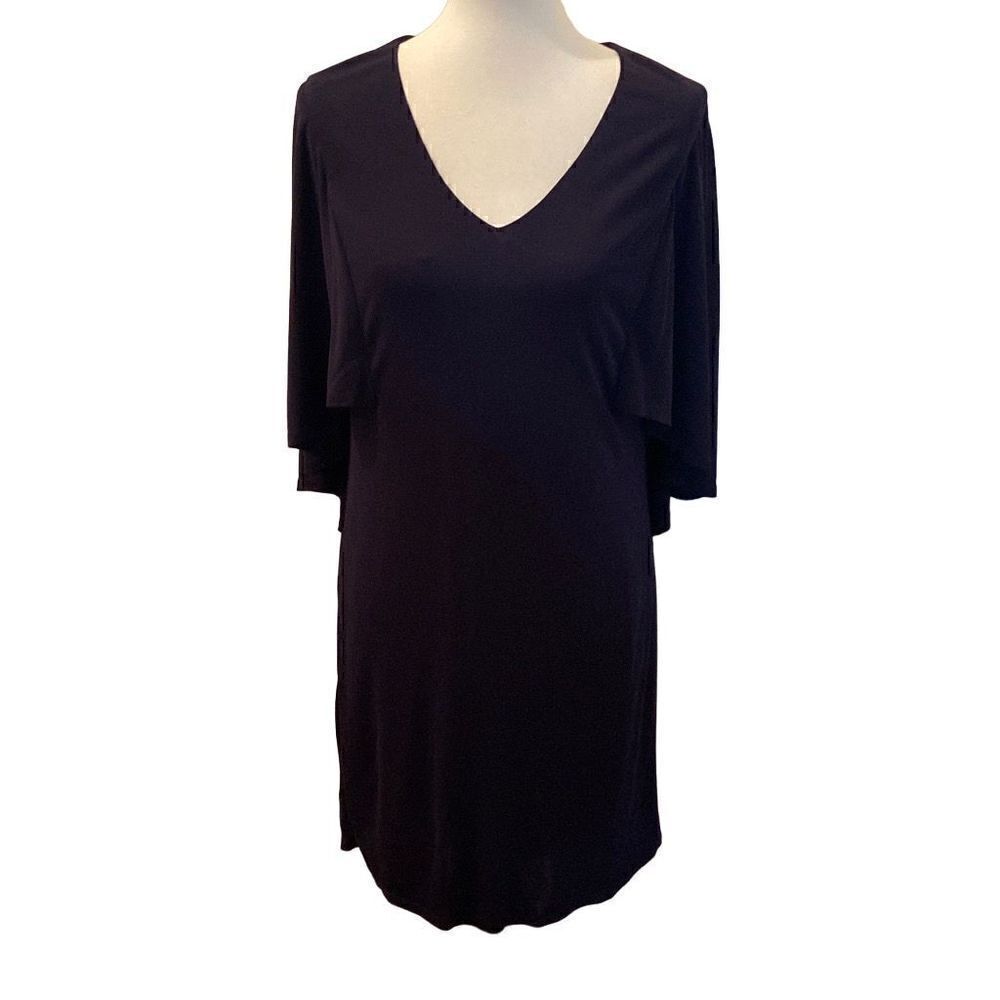 NEW Trina Turk Marino Cocktail Cape Dress Navy Blue Semi-formal Size 4 MSRP $298